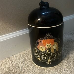 Disney Halloween Hocus Pocus Broom squad 9” cookie jar / canister with lid